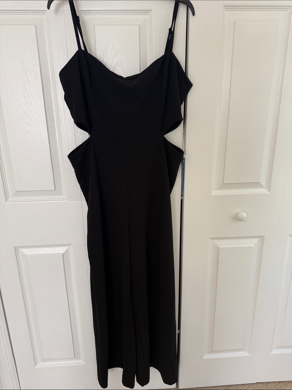 RACHEL Rachel Roy Black Cutout Midi Jumpsuit XXL
